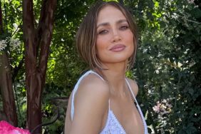 Jennifer Lopez Celebrates Knicks Win in Daringly Unbuttoned Sweater Top