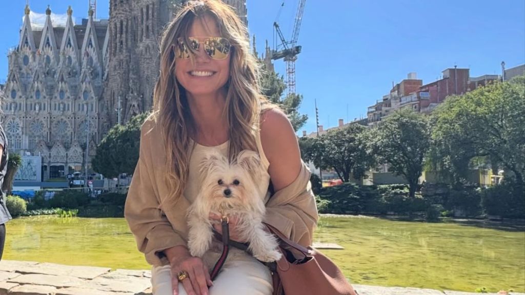 Heidi Klum Nearly Spills Out of Plunging Dress With Thigh-High Slit