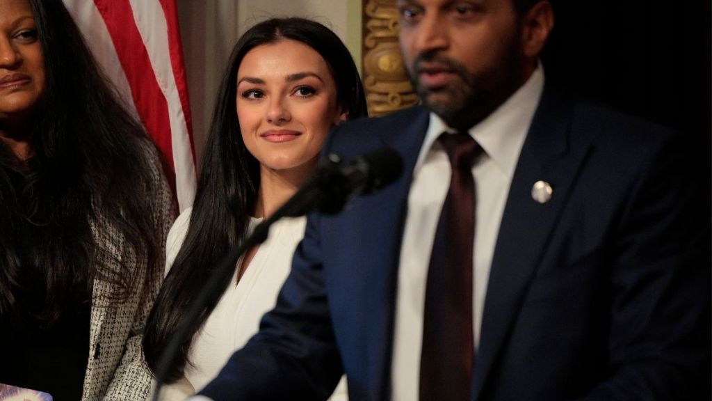 Kash Patel’s Girlfriend Singing National Anthem Goes Viral for All the Wrong Reasons