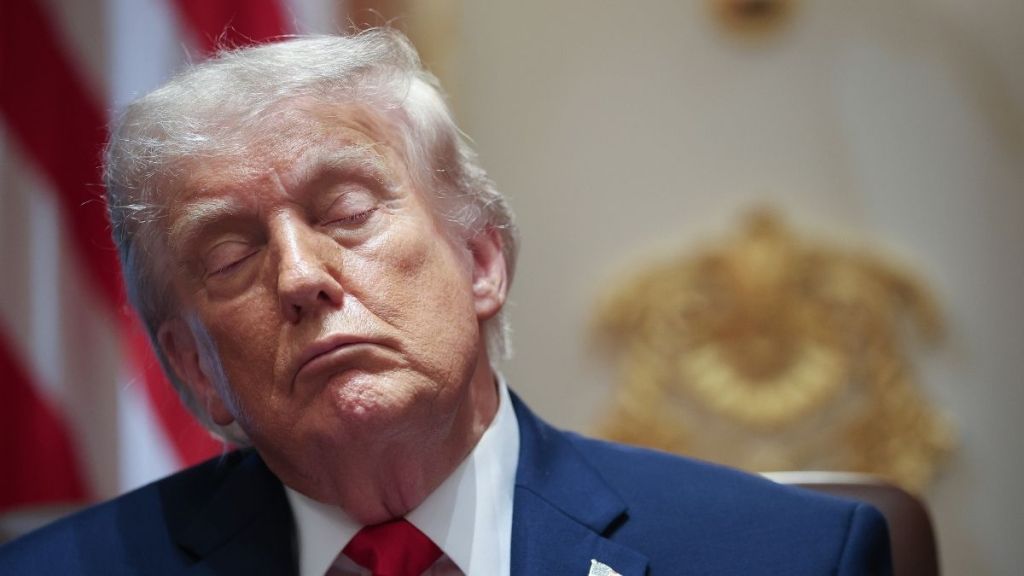 Donald Trump Appears to Fall Asleep During Knicks Game & the Internet Notices
