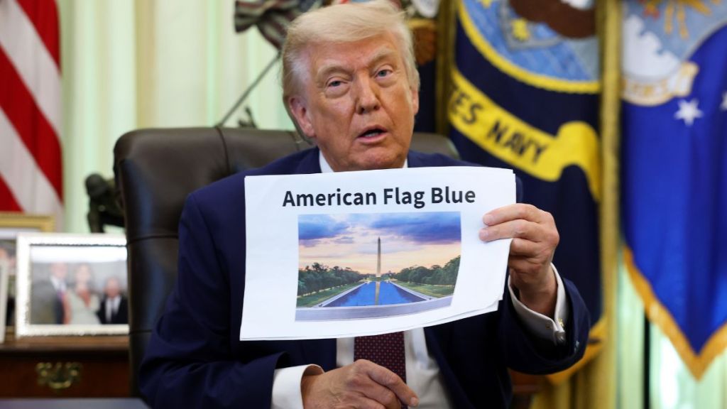 Donald Trump’s $13 Million Reflecting Pool Project Appears to Be Peeling