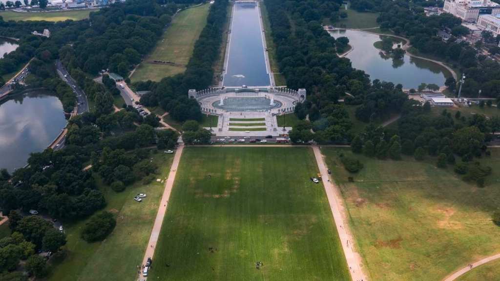 Mysterious ‘8647’ Code Seemingly Appears on National Mall Lawn as Reflecting Pool Renovation Ends