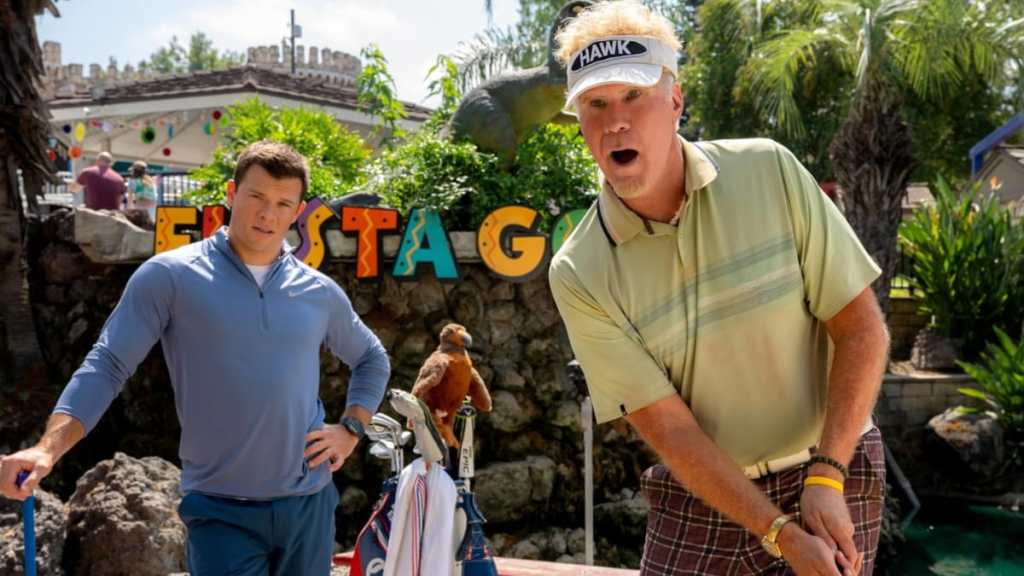 Will Ferrell putts in The Hawk.
