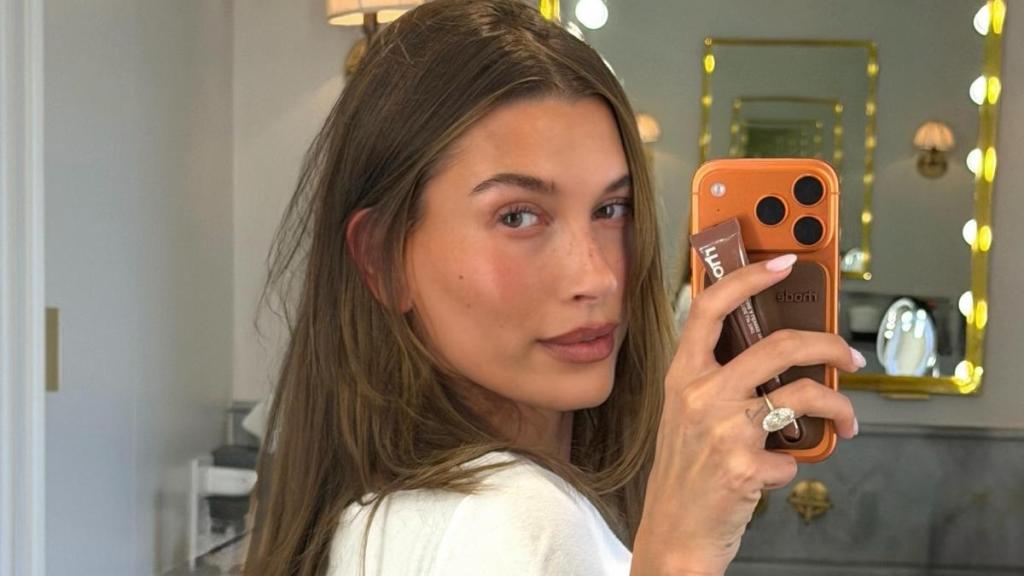 Hailey Bieber Flashes Her Toned Body in Plunging Bra & Micro Shorts