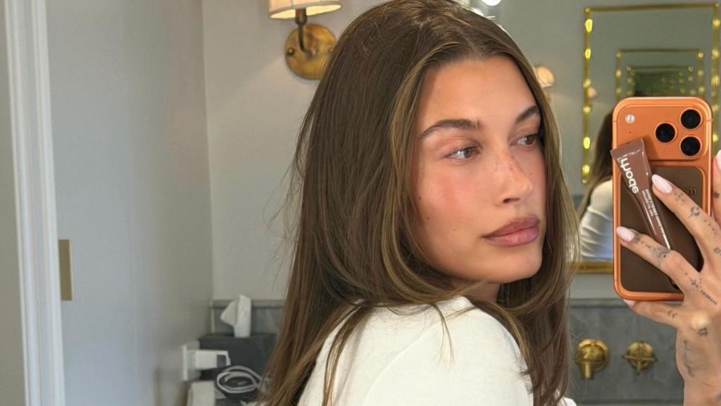 Hailey Bieber Serves Skin in a Micro Bra Top That Leaves Her Entire Midriff Exposed