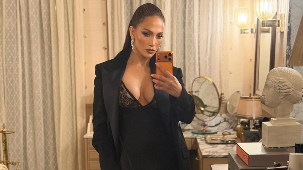 Jennifer Lopez’s Dress Dips as Low as Her Belt