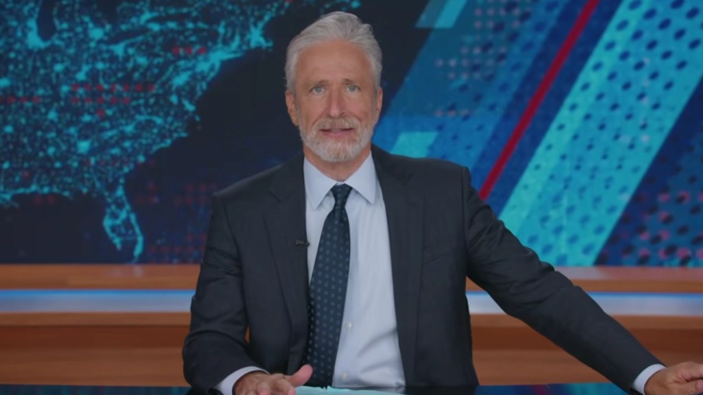 Jon Stewart Couldn’t Believe Donald Trump Stayed for Spain’s Trophy Lift
