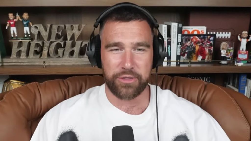 Even as massive media anticipation reaches a fever pitch around the globe, Travis Kelce is proving he can still laugh at the internet's wildest creations.