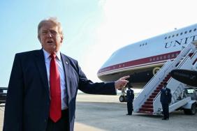 Donald Trump’s New AF1 Appears To Have Fake Books on Shelves
