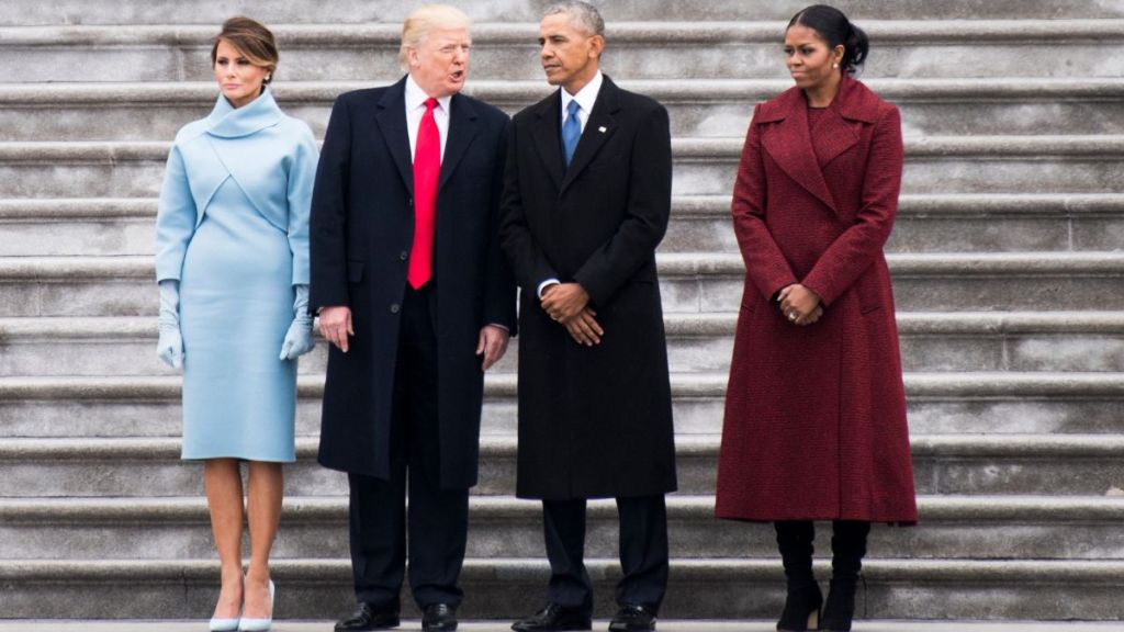 Donald Trump’s Latest Attack on the Obamas Uses a Graffiti-Covered Air Force One