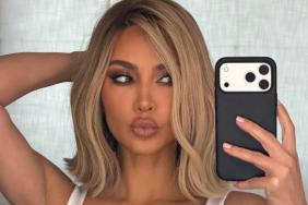 Kim Kardashian's Skimpy String Bikini Top Barely Contains Her Curves