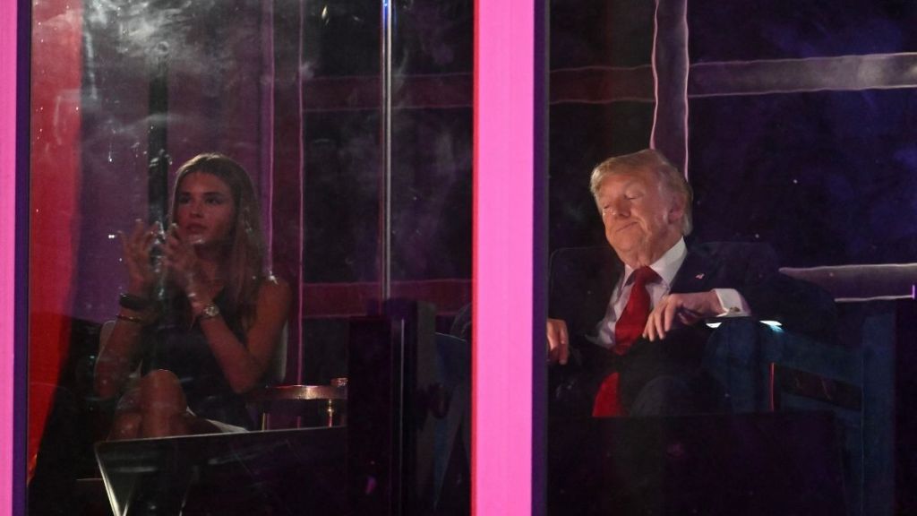 Kai Trump Appears Oblivious As Donald Trump Seemingly Nods Off at Fireworks Show