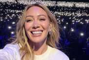 Hilary Duff's Teeny Tiny Bra Top Barely Hangs on During Concert