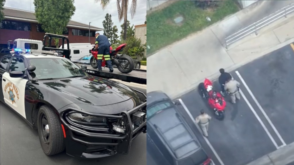 Rider Get Away Speeding Stops Sushi Restaurant