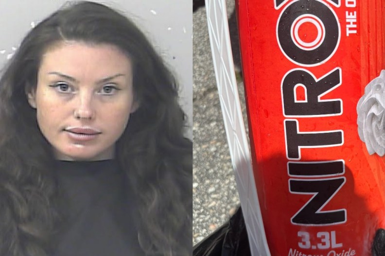 Florida Rideshare Passenger Laughing Gas Nitrous Oxide Won't Leave Car Driven to Police Station