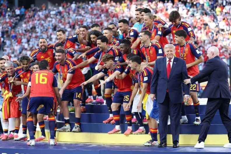 Donald Trump Edited Out of Spain's Trophy Photo on Instagram