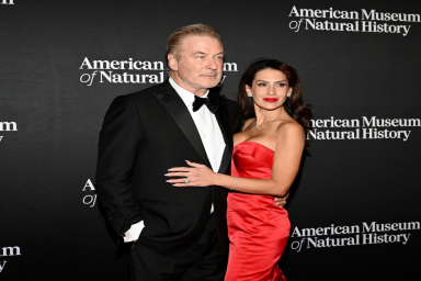 Hilaria Baldwin and Alec Baldwin share a playful moment in an Instagram video.