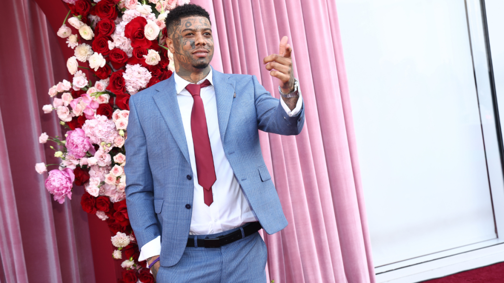 Blueface amid reports of police responding to an incident involving his pregnant girlfriend Nevaeh Akira