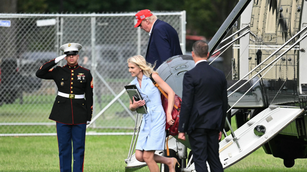 Natalie Harp amid reports she skipped meals and sleep to stay close to Donald Trump