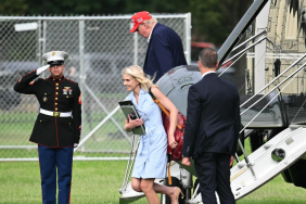 Donald Trump and aide Natalie Harp amid claims that their close relationship created tension with Melania Trump