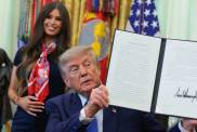 Woman Behind Donald Trump Goes Viral for Nonstop Nodding at Vaccine Event