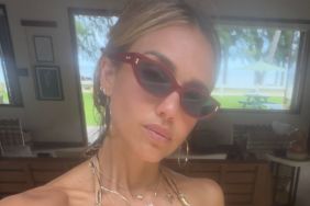 Jessica Alba's Teeny Tiny Plunging Bra Top Leaves Very Little Covered