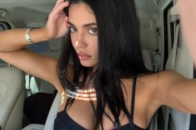 Kylie Jenner Almost Pops Out of Plunging Top That Dips Ultra Low