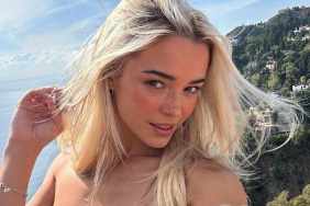 Livvy Dunne Nails Cartwheel & Split on a Beach in Plunging Swimsuit