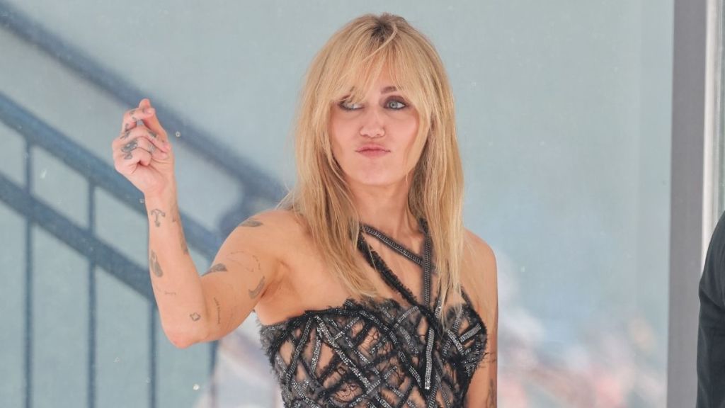 Miley Cyrus Puts on a Leggy Display in Leather Micro Minidress in NYC