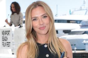 Scarlett Johansson's Plunging Top Dips Dangerously Low for The Outset