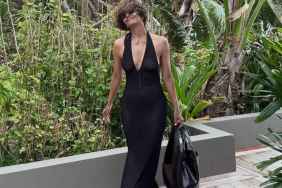 Halle Berry Bares It All in Fully See-Through Plunging Open-Knit Dress