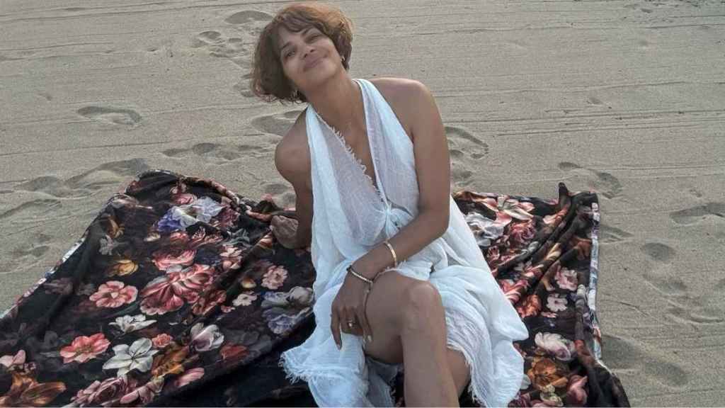 Halle Berry's Plunging See-Through Dress Hangs on for Dear Life