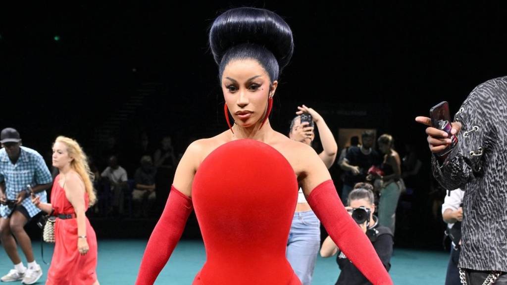 Cardi B Twerks in Cheeky Lace-up Pants & Wildly Plunging Top at NYC Party