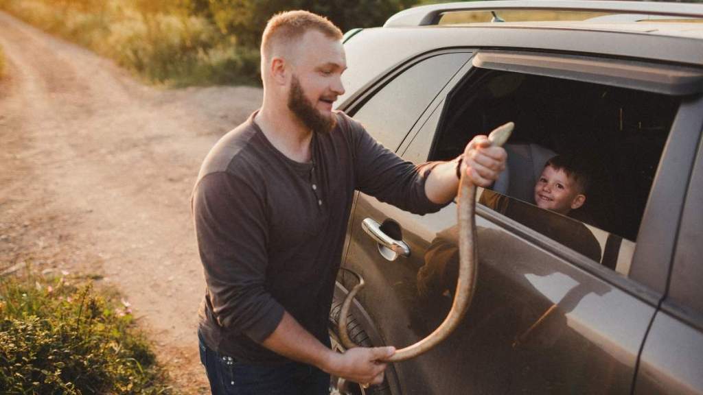 Tennessee Family Gets Shocking Surprise When Snake Climbs Onto Their Moving Vehicle