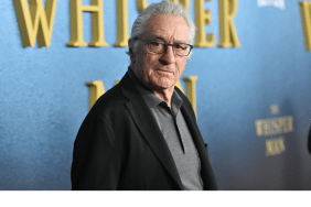 Robert De Niro at The Whisper Man New York premiere ahead of Focker-in-Law release.