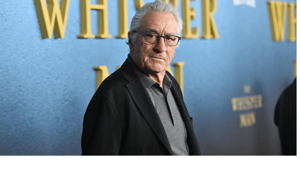 Robert De Niro at The Whisper Man New York premiere ahead of Focker-in-Law release.