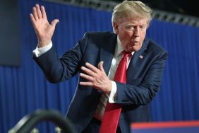 Donald Trump’s New Bizarre AI Video Has Him Kicking Over a Lake Ontario Sign