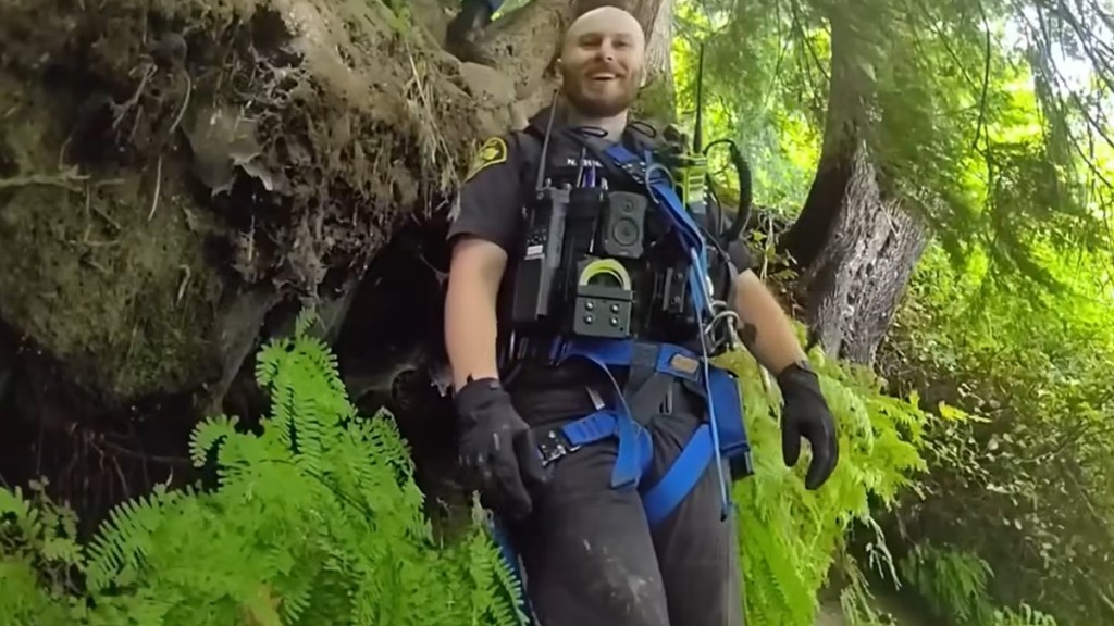 Man Thinks Escape Police Gets Injured Stuck Trap Cliff Cliffside Washington Police