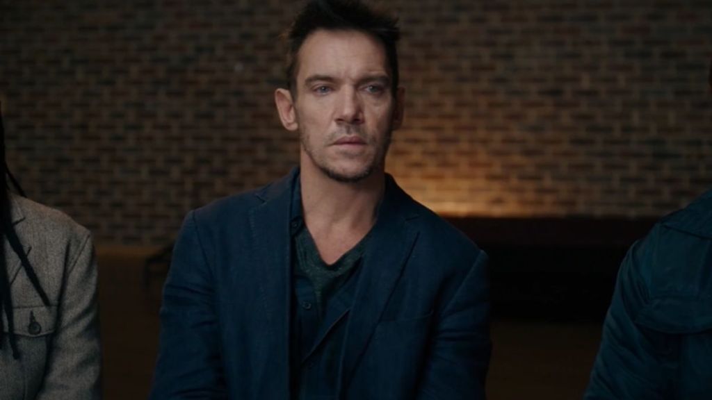 Jonathan Rhys Meyers & Evil Dead Rise Star Face Horrifying Creature in The Room Below Trailer