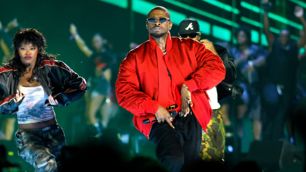 Usher performs onstage amid viral claims that he used a lookalike during his tour