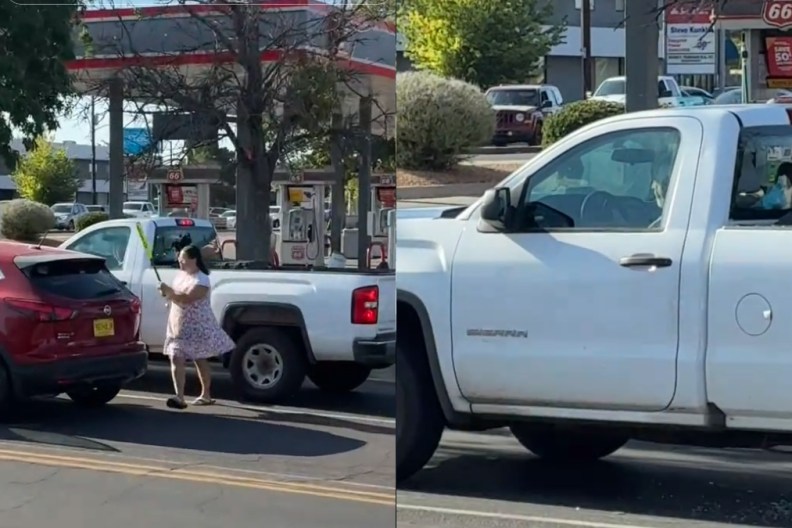 Woman Arrested Smash Truck Window Baseball Bat Viral Road Rage Video TikTok Albuquerque
