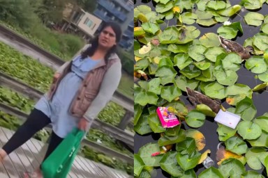 Woman Caught Video Dumping Trash Duck Lake Fines Not Enough Canada