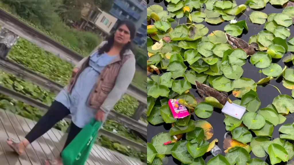 Woman Caught Video Dumping Trash Duck Lake Fines Not Enough Canada