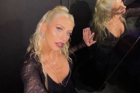 Christina Aguilera's Micro Shorts Ride High on Her Thighs Under Corset Top