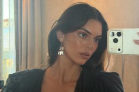 Kendall Jenner’s Open-Sided Dress Meets at the Hip With a Gold Clasp