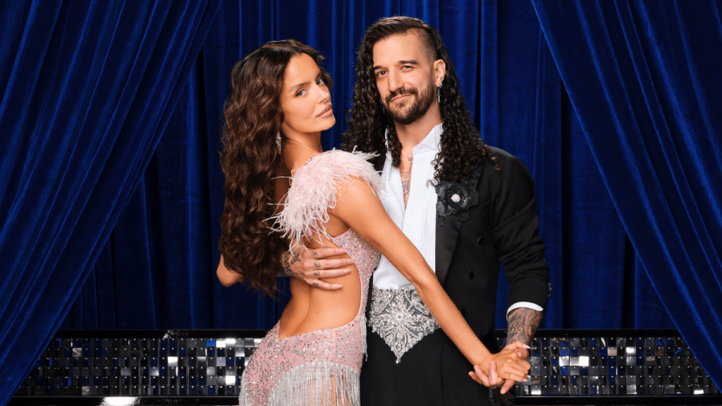 Maura Higgins and Mark Ballas compete on Dancing With the Stars.