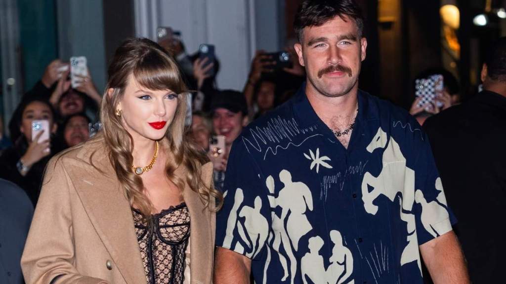 Taylor Swift Steps Out in Slinky Gold Dress for First Date Night With Travis Kelce Since Wedding