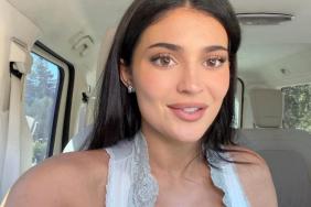 Kylie Jenner’s Low-Cut Plunging Top Barely Holds Itself Together With Strings