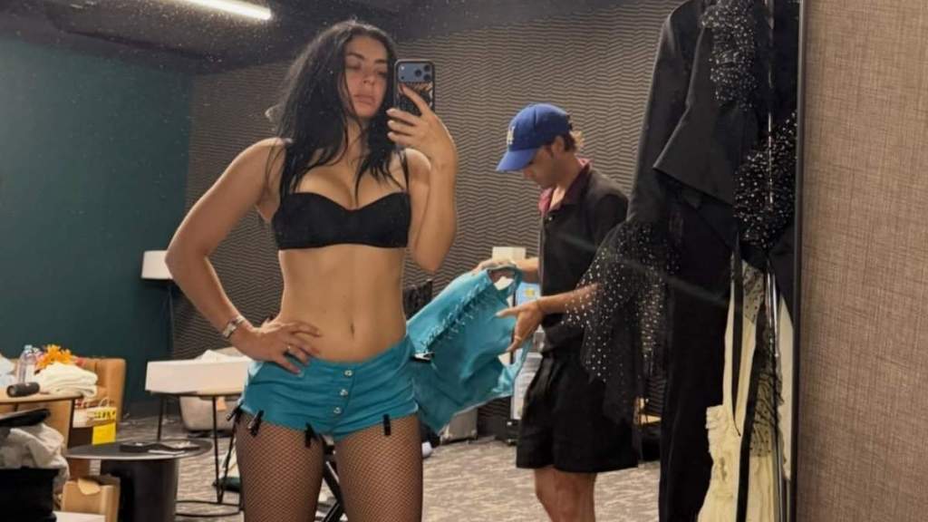 Charli XCX Sizzles in Tiny Lingerie as Her Cardigan Clings for Dear Life