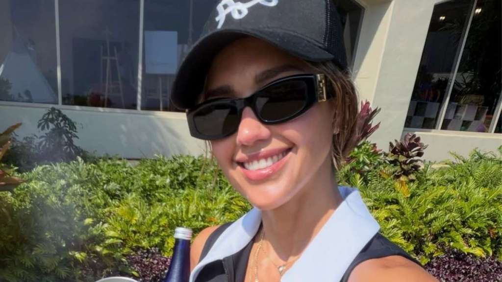 Jessica Alba’s Curves Spill Out of Her Bikini as She Lounges on the Beach